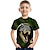 baratos camisetas 3d menino-Moda dinossauro manga curta infantil estampada em 3d camiseta masculina e feminina gola redonda manga curta
