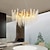 abordables Lámparas de araña-candelabros led de lujo moderno, 23.6 &quot;/ 31.2&quot; 8/12-luz de cristal dorado para interiores de hogar cocina dormitorio arte del hierro lámpara de rama de árbol lámpara creativa luz blanca cálida