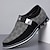cheap Men&#039;s Slip-ons &amp; Loafers-Men&#039;s Loafers &amp; Slip-Ons Dress Shoes Leatherette Loafers Walking Casual British Daily Party &amp; Evening Leather Warm Booties / Ankle Boots Loafer Black+Gray Black Blue Striped Summer Spring