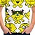 abordables Hauts-T-shirt Tee Enfants Garçon Bande dessinée Manche Courte Haut pour enfants Extérieur 3D effet Frais du quotidien Eté Noir Jaune 4-12 ans