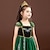 cheap Movie &amp; TV Theme Costumes-Frozen Fairytale Princess Anna Flower Girl Dress Theme Party Costume Tulle Dresses Girls&#039; Movie Cosplay Active Sweet Green Wedding Wedding Guest Dress