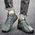 Χαμηλού Κόστους Ανδρικά χειροποίητα παπούτσια-Ανδρικά Μπότες Ανδρικά παπούτσια casual Ρετρό Μεγάλα Μεγέθη Χειροποίητα Παπούτσια Παπούτσια άνεσης Περπάτημα Καθημερινό Καθημερινά Ελαστικό ύφασμα Αναπνέει Μποτίνια Δαντέλα μέχρι πάνω
