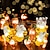 baratos Mangueiras de LED-Luzes de corda de decoração de páscoa 2m 20leds alimentadas por bateria coelho rabanete fio de cobre led luzes de corda de fada para luzes de coroa de flores de decoração de jardim de casa de páscoa