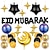 cheap Photobooth Props-Ramadan Festival EID MUBARAK Aluminum Film Balloon Set Star Moon Decorative Arrangement Gurban Balloon Muslim