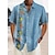 baratos Camisa havaiana masculina-camisa havaiana masculina gráfica verão coqueiro turndown vermelho roxo marrom verde arco-íris rua casual manga curta botão colorido praia azul algodão tropical botão