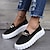 cheap Women&#039;s Sneakers-Women&#039;s Sneakers Plus Size Flyknit Shoes Daily Flat Heel Round Toe Casual Preppy Walking Tissage Volant Loafer Almond Black White