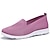 cheap Women&#039;s Slip-Ons &amp; Loafers-Women&#039;s Slip-Ons Comfort Shoes Flyknit Shoes Outdoor Daily Indoor Flat Heel Round Toe Sporty Casual Minimalism Walking Shoes Tissage Volant Loafer Solid Color Black Pink Purple