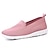 cheap Women&#039;s Slip-Ons &amp; Loafers-Women&#039;s Slip-Ons Pink Shoes Flyknit Shoes Comfort Shoes Outdoor Daily Indoor Solid Color Summer Flat Heel Round Toe Sporty Casual Minimalism Walking Tissage Volant Loafer Black Pink Purple