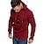 cheap Men&#039;s Hoodies &amp; Sweatshirts-Men&#039;s Hoodie White Yellow Wine Red Royal Blue Hooded Solid Color Sports &amp; Outdoor Sports Streetwear Hot Stamping Basic Designer Casual Winter Clothing Apparel Hoodies Sweatshirts
