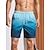 baratos calções de banho e calções de surf-Homens Bermuda de Surf Shorts de Natação Calção Justo de Natação Shorts de verão Com Cordão com forro de malha Cintura elástica Gradiente Estampas Abstratas Secagem Rápida Curto Feriado Praia