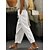 cheap Casual Pants-Women&#039;s Pants Trousers Linen / Cotton Blend White Fashion Casual Weekend Ankle-Length Comfort Plain S M L XL 2XL