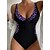 cheap One-pieces-Women&#039;s Swimwear One Piece Normal Swimsuit Printing Leopard Blue Purple Brown Green Bodysuit Bathing Suits Sports Beach Wear Summer