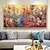 cheap Painting-Handmade Oil Painting Canvas Wall Art Decoration Modern Abstract for Home Decor Rolled Frameless Unstretched Painting