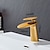 levne Klasické-Vodopád koupelnová dřezová směšovací baterie, monoblokové umyvadlové kohoutky s jedním držadlem na palubě s jedním otvorem namontované s hadicí na teplou a studenou vodu