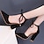 ieftine Tocuri de Damă-Pentru femei Tocuri Pantofi pumps Sandale Sandale cu șireturi Sandale cu bretele Petrecere Vară Toc Îndesat Vârf ascuțit Sexy Piele de Căprioară Dantelat Roșu Vin Negru Roz Deschis