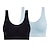 cheap Women&#039;s Sports Bras&amp;Panties-2 Pack Underwear Women&#039;s Plus Size Deep U Comfortable Beauty Back Yoga Vest with Pads No Steel Ring Gathered Shock-proof Sports Bra