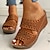 cheap Women&#039;s Sandals-Women&#039;s Wedge Sandals Platform Sandals Plus Size Outdoor Slippers Beach Summer Open Toe Casual Black White