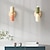 halpa Seinälampetit-led seinävalaisimet kupari minimalismi ylös ja alas lämmin valkoinen valo 5w 3000k seinävalaisimet moderni nykyaikainen tyyli olohuone makuuhuone ruokasali metallinen seinävalaisin