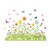 cheap Decoration Stickers-Home Decoration Spring Flower Meadow Butterfly Wall Stickers Children&#039;s Room Kindergarten Detachable vinyl Decals 1 PCS