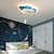 abordables Luces de techo regulables-lámpara de techo led regulable para la habitación de los niños, simplicidad creativa nubes avión luz dormitorio dibujos animados lámpara de techo con control remoto