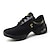 cheap Dance Sneakers-Women&#039;s Dance Sneakers Square Dance Contemporary Flat Heel Round Toe Lace-up Adults&#039; Black / Gold Black and fushcia