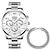 voordelige Quartz-horloges-mannen quartz horloge mode luxe casual analoge horloges met armband set zwarte zakelijke heren roestvrijstalen horloges heren horloge set