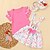 cheap Girls&#039; Clothing Sets-2 Pieces Toddler Girls&#039; T-shirt &amp; Skirt Clothing Set Outfit Cartoon Rabbit Short Sleeve Print Set Outdoor Active Sweet Summer Spring 1-5 Years White Pink