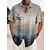 abordables Chemise hawaïenne homme-chemise hawaïenne homme graphique été cocotier turndown rouge violet marron vert arc-en-ciel rue décontracté manches courtes bouton coloré plage bleu coton tropical boutonné