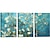 رخيصةأون مطبوعات بيئة-لوحة فنية جدارية مطبوعة من قماش جيكلي لتزيين الجدران بواسطة لوحات فان جوخ زهر اللوز 3 قطع حديثة ممتدة ومؤطرة على شكل أزهار مجردة وديكورات مكتبية منزلية