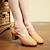 baratos Sapatilhas de Ballet-Sun lisa sapatilhas femininas de balé sapatos de salão treinamento performance prática salto salto grosso sola de borracha elástico slip-on adulto preto