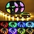 baratos Faixas de Luzes LED-Aplicação de luz de tira led rgb controle remoto bluetooth 5050 smd luz de tira led rgbic criativa interna alimentada por usb