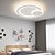 cheap Dimmable Ceiling Lights-LED Ceiling Light 50/60/90cm Geometric Shapes Flush Mount Lights Acrylic Metal Modern Contemporary Painted Finishes Living Room Light Dimmable With Remote Control