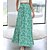 cheap Skirts-Women&#039;s Bootcut Wide Leg Pants Trousers Baggy Yellow Blue Orange Casual Side Pockets Wide Leg Holiday Weekend Full Length Micro-elastic Floral Comfort S M L XL XXL
