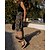 cheap Skirts-Women&#039;s Swing Long Skirt Polyester Maxi Black Light Green Blue Purple Skirts Ruffle Print Street Vacation Fashion coastal grandma style Boho S M L
