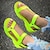levne Dámské sandály-dámské sandály na klínku platforma plus size plážové léto s otevřenou špičkou ležérní saténová kouzelná páska duhová bílá modrá