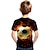 ieftine tricouri 3d pentru băieți-tricou cu mânecă scurtă cu model de litere de modă cămăși colorate imprimate 3d pentru băieți și fete