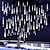 abordables Luces de cadena LED-luces de lluvia que caen luces de lluvia de meteoritos luces de navidad 50cm 8 tubos 240leds gota de lluvia que cae luces de cadena de carámbano para árboles de navidad decoración de halloween boda