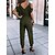cheap Women&#039;s Jumpsuits-Women&#039;s Jumpsuit Pocket Solid Color V Neck Streetwear Daily Going out Regular Fit Short Sleeve Black White Pink S M L Summer