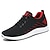 cheap Men&#039;s Sneakers-Men&#039;s Sneakers Running Shoes Flyknit Breathable Wearable Lightweight Comfortable Running Outdoor Round Toe Rubber PVC Knit Spring Fall Black Black Red