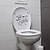 levne Ozdobné nálepky-postavičky kreativní samolepka na toaletu odnímatelná samolepka na toaletu domácí dekorace samolepka na zeď toaleta koupelna černá 1ks