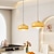 voordelige Eilandlichten-led hanglamp glas koper 28cm unieke kroonluchter voor eetkamer slaapkamer snoer verstelbaar