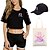 cheap Everyday Cosplay Anime Hoodies &amp; T-Shirts-4 Piece Demon Slayer Printed Shorts Crop Top Baseball Caps Canvas Tote Bags Set Hashibira Inosuke Tee T-Shirt Shorts Co-ord Sets For Women&#039;s Adults&#039; Outfits &amp; Matching Casual Daily Running Gym Sports