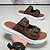 cheap Men&#039;s Shoes-Men&#039;s Sandals Casual Beach Daily PU Breathable Black Blue Brown Summer