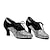 ieftine Pantofi Dans Clasic &amp; Modern-Pentru femei Pantofi Moderni Antrenament Petrecere Catifea Dantelat Model / Imprimare Călcâi Dans contemporan Imprimeu Floral Dantelă Despicare Grosime călcâială Vârf rotund Dantelat Adulți Negru și