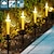 baratos Luzes e lanternas de caminho-4 peças luz de vela solar de dupla finalidade com castiçais à prova dwaterproof água led lâmpada solar para decoração de caminho de gramado de jardim ao ar livre