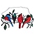 Χαμηλού Κόστους Διακόσμηση διακοπών-τέχνη παραθύρων διπλής όψης πολύχρωμο στυλ πουλιών ζωγραφισμένα στο χέρι χρώματα κρεμαστά κρεμαστά, διακοσμητικά από κράμα σειράς πουλιών, διακοσμητικά παραθύρων από γυαλί, δώρα για τους λάτρεις των