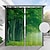 cheap Outdoor Shades-2 Panels Outdoor Curtain Privacy Waterproof, Sliding Patio Curtain Drapes, Pergola Curtains Grommet 3D Forest Landscape For Gazebo, Balcony, Porch, Party