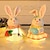preiswerte Dekoration &amp; Nachtlicht-osterkaninchen spielzeug stehendes cartoons niedliches zeitungsei rettich leuchtendes kaninchen tischdekoration osterdekorationen