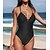 cheap Women&#039;s Swimwears-Women&#039;s Swimwear One Piece Normal Swimsuit Quick Dry Plain Black Bodysuit Bathing Suits Sports Beach Wear Summer