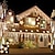 olcso LED szalagfények-meteorzápor lámpák kültéri, 20 hüvelykes 8 csöves 240 led hóeső lámpák, vízálló meteor karácsonyi lámpák kültéri, függő esőlámpák fák bokrokhoz ünnepi karácsonyi dekoráció